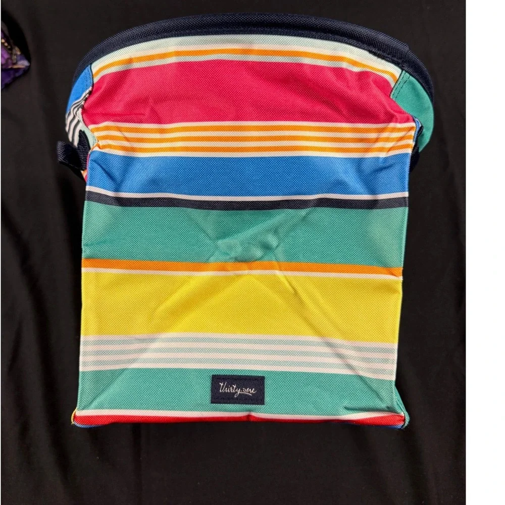 Thirty-One Mini Storage Bin Patio Pop‎ Organizer Bucket Basket Office Bag
